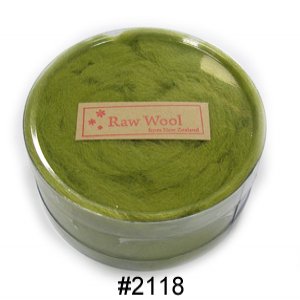 紐西蘭針氈羊毛- 橄欖綠(30g裝)