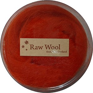 紐西蘭針氈羊毛-橘紅色(30g裝)