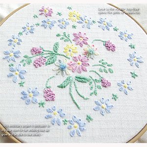 俄羅斯刺繡材料包-愛的花環(7"框飾)
