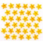 美國造型釦-星型釦-黃色-Stars-Yellow
