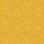 印花布-漩渦-芥末黃