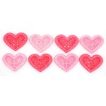 閃亮心型釦-Pink Glitter Hearts