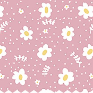 印花布-"艾瑪"-雞蛋花-粉紅色