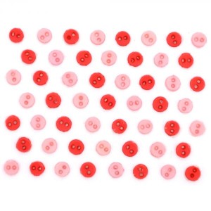 迷你釦-橙紅-Micro Mini Round Hydrangea