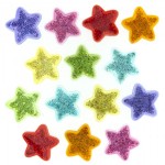 美國造型釦-閃亮果凍星星-Glitter Stars