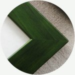 木製畫框-220x220mm(綠色)